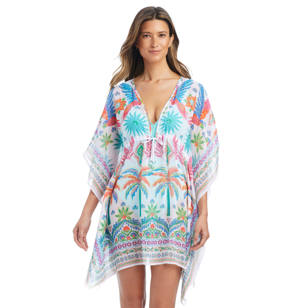 Vestido De Baño Tipo Pareo Dama Bleu - color White vista frontal