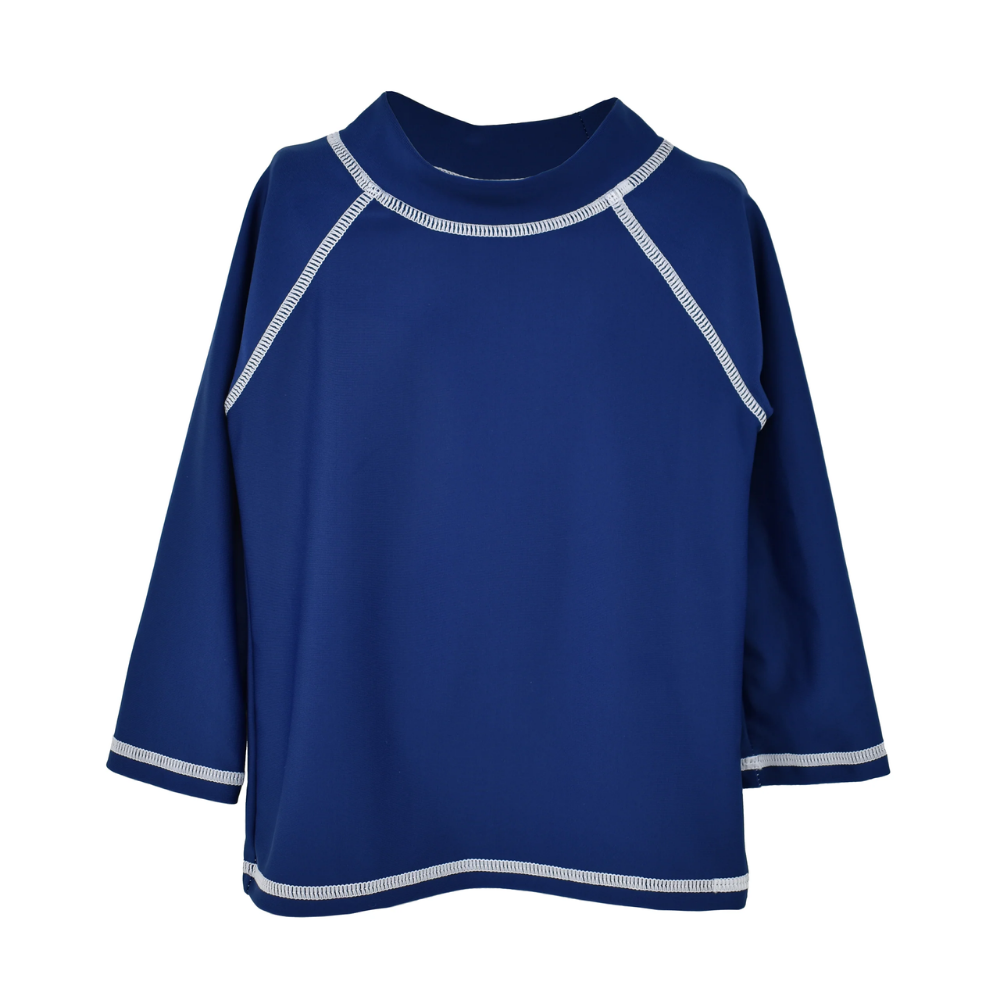 Flap Happy | Top de Natación con Protección Solar UPF 50 y Estampado Náutico Azul Marino