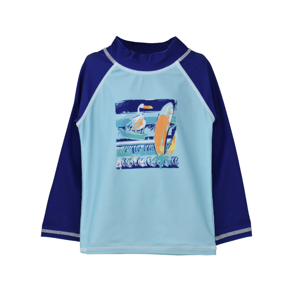 Flap Happy | Top de baño con protección UPF 50 y diseño gráfico para la playa