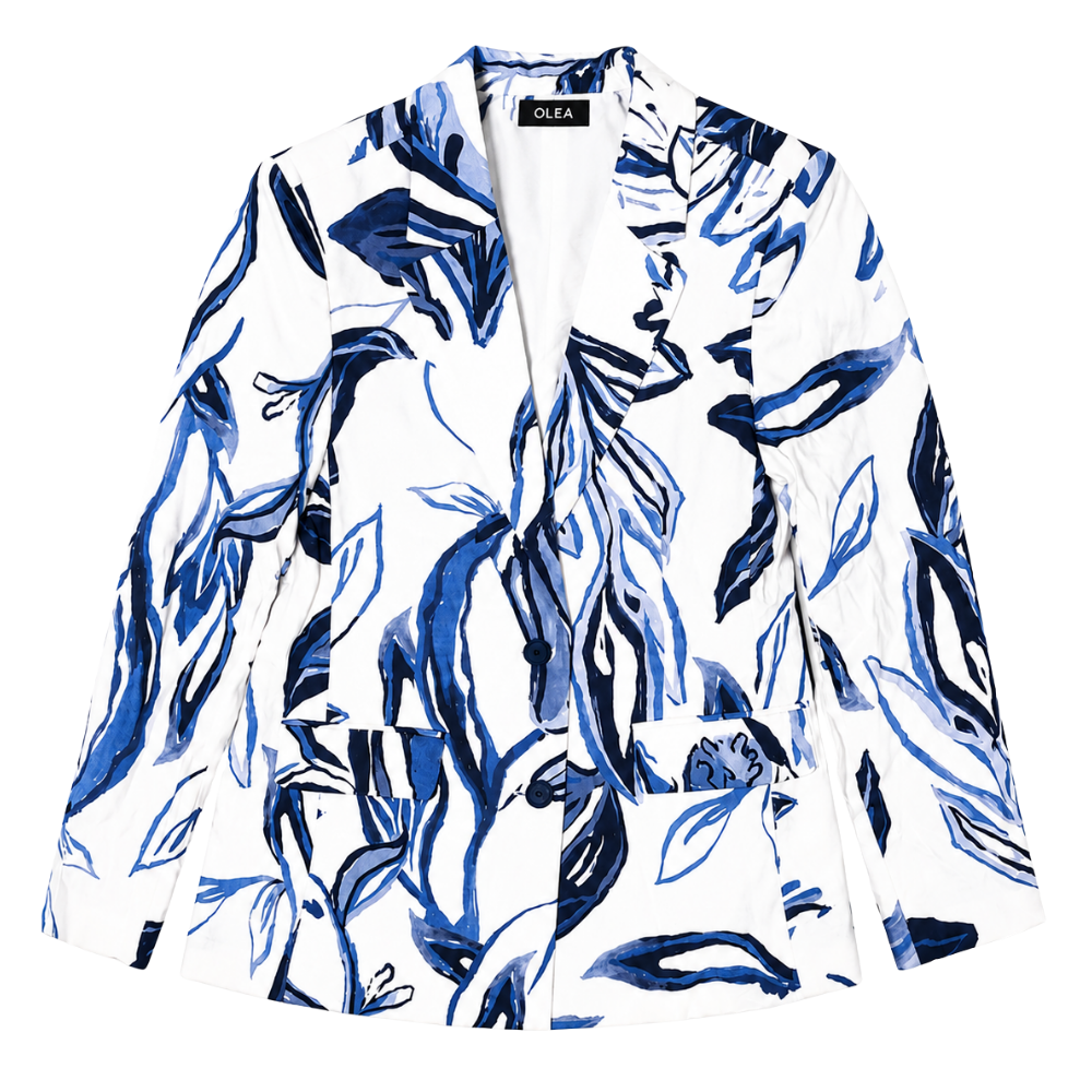 Olea | Blazer Estampado de Corte Sastre para Dama