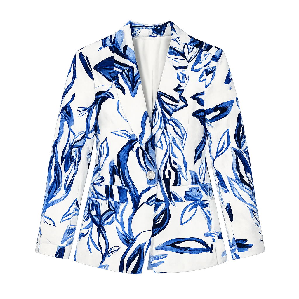 Olea | Blazer Estampado de Corte Sastre para Dama