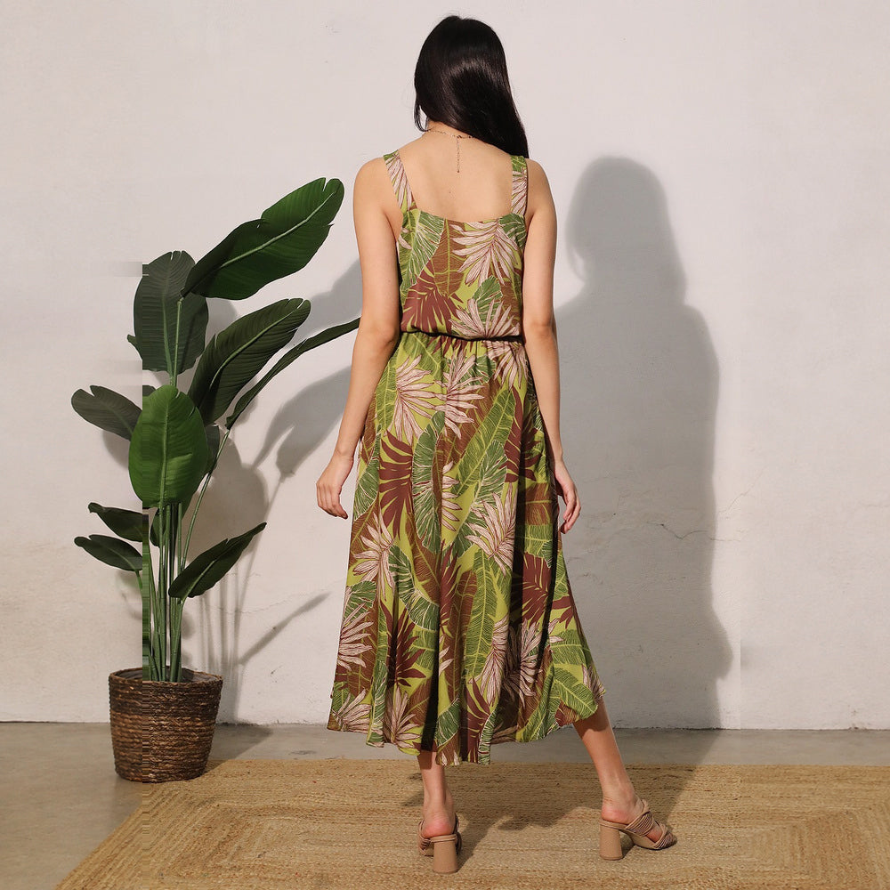 Falda Midi Estampada de Vuelo para Dama