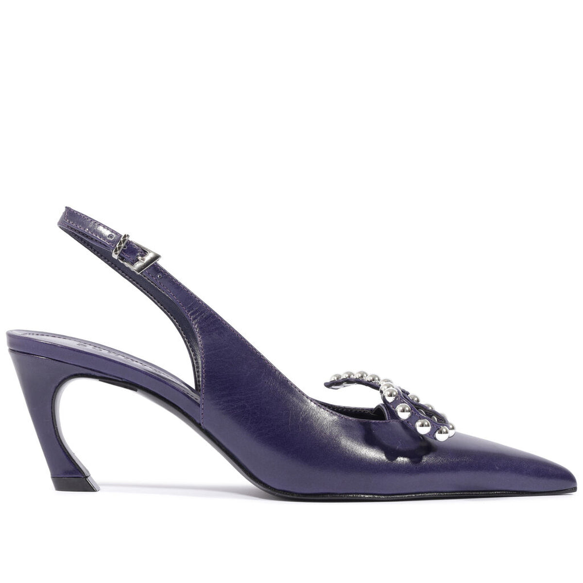 Schutz | Slingback de charol con lazo y cristales - Azul profundo