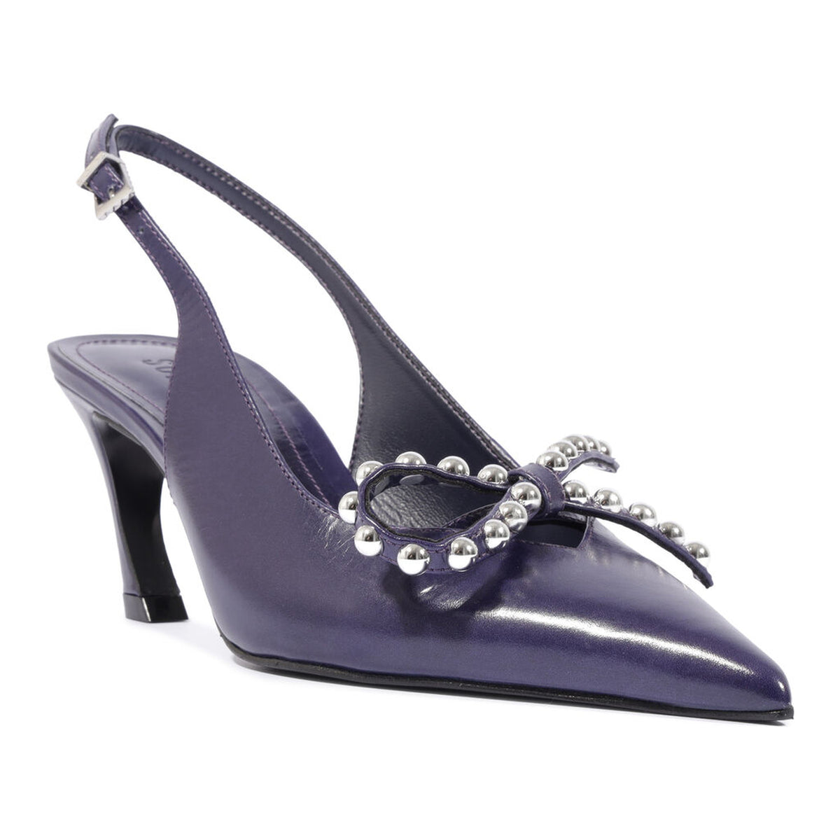Schutz | Slingback de charol con lazo y cristales - Azul profundo