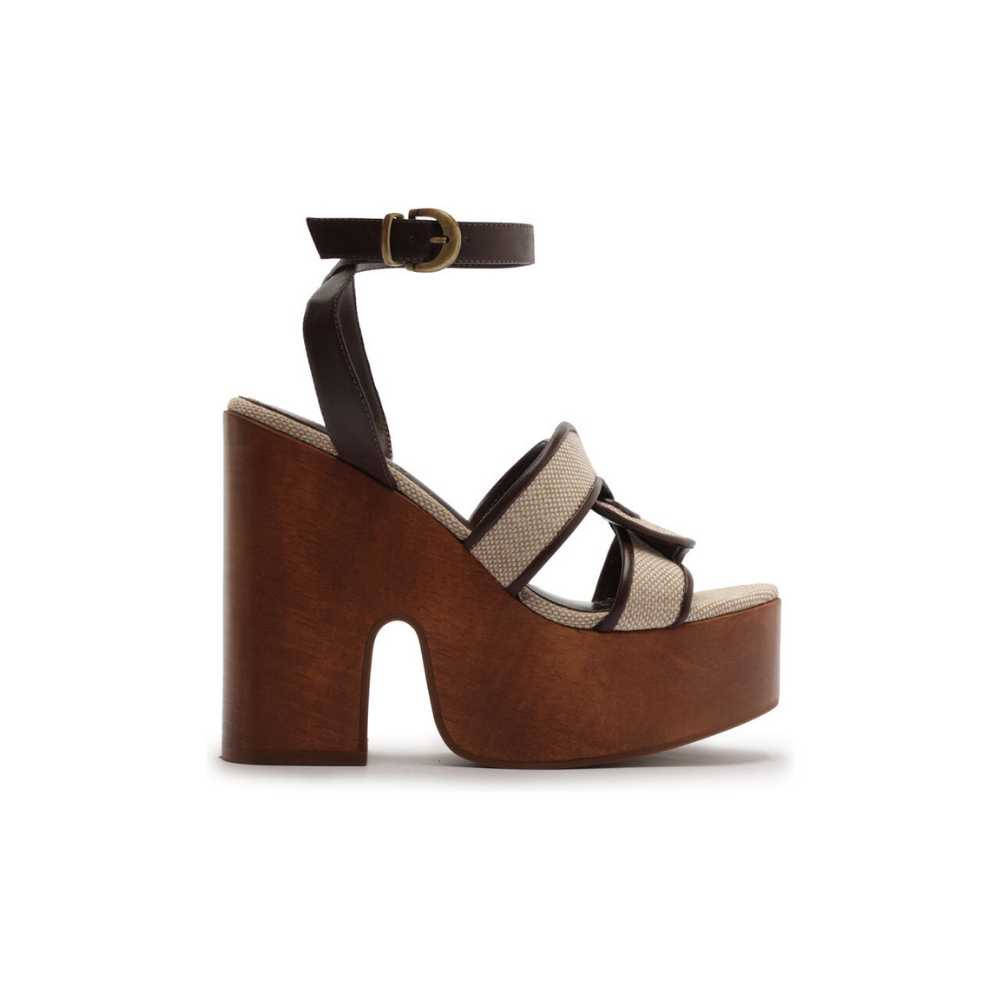 Schutz |  Sandalia Plataforma con Cuña de Madera