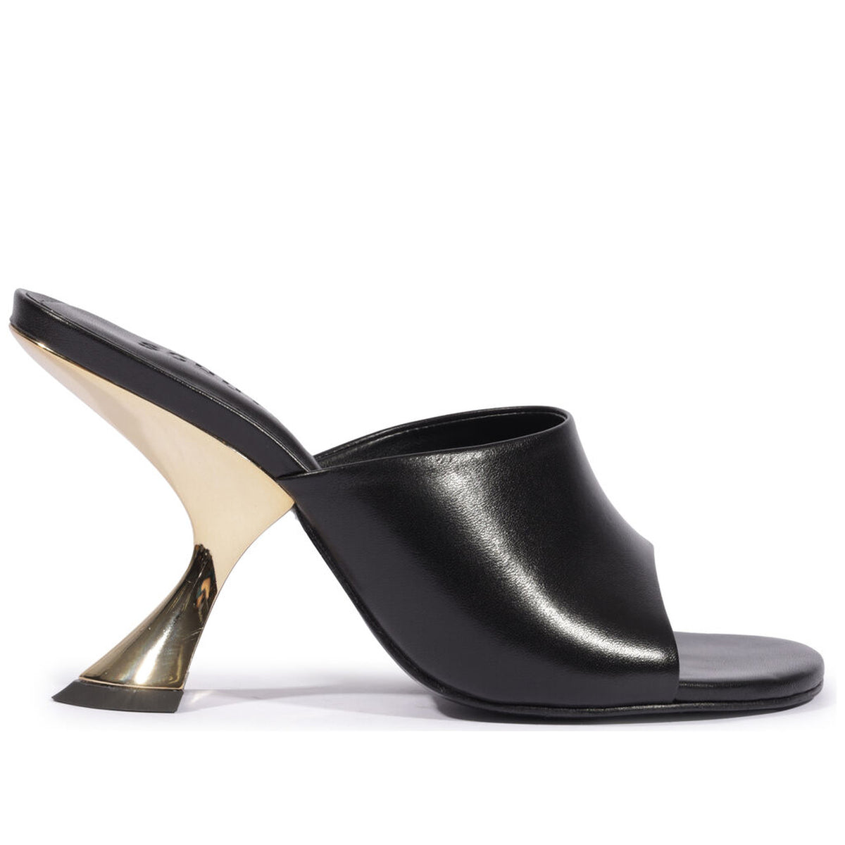 Schutz | Sandalia mule de tacón escultural - Negro