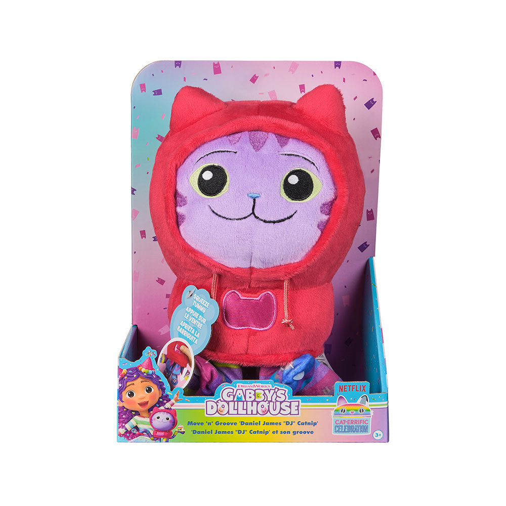 Imperméable à Capuche Gabby's Dollhouse Rose Et Blanc Pour Filles - Cape De Pluie Avec Imprimés Colorés Et Logo Officiel