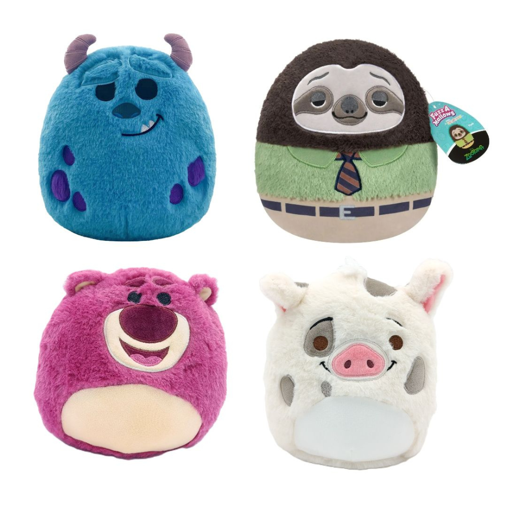 Squishmallows | Peluche Disney Fuzzamallows 8" Surtido – Personajes Disney Súper Suaves