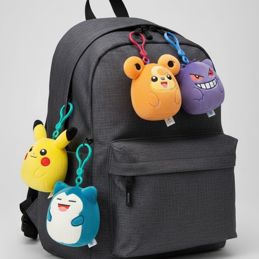 Squishmallows | Peluche Clip On Pokémon Surtido – Mini Compañeros para Llevar