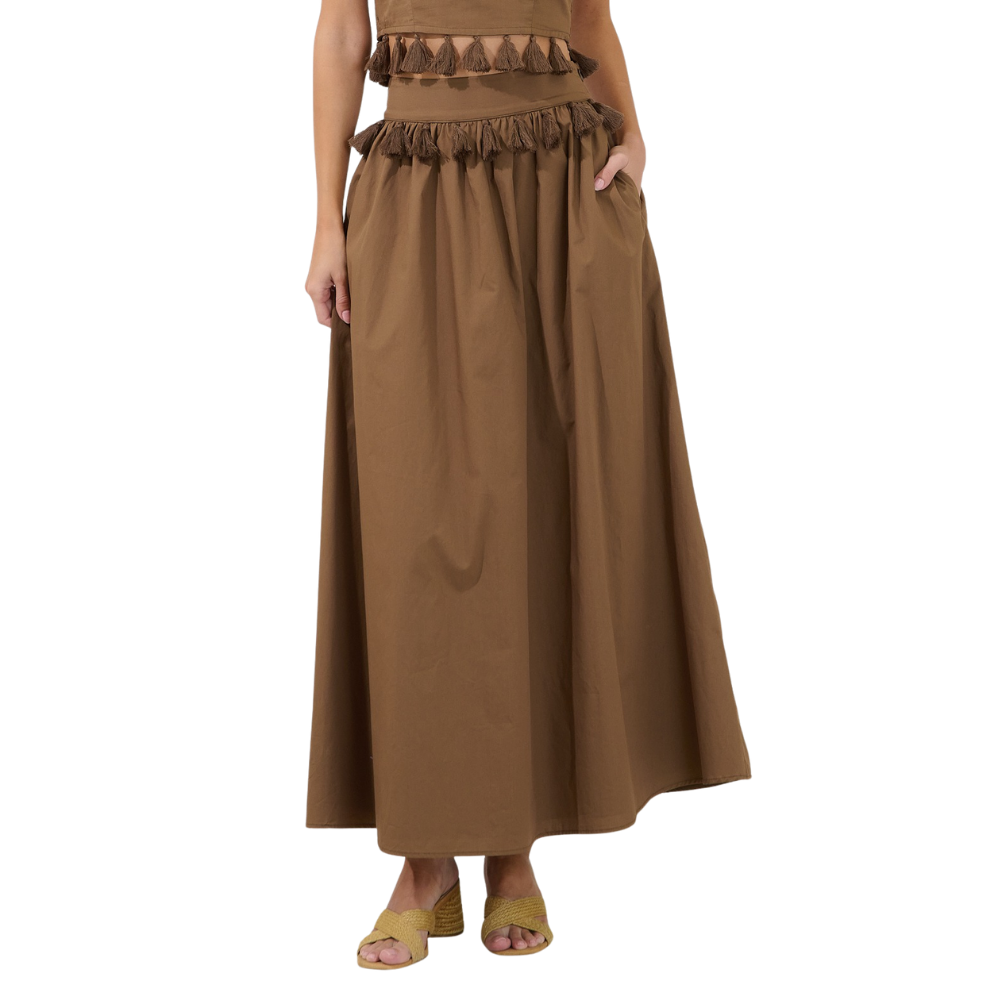 Falda Maxi con Borlas para Dama