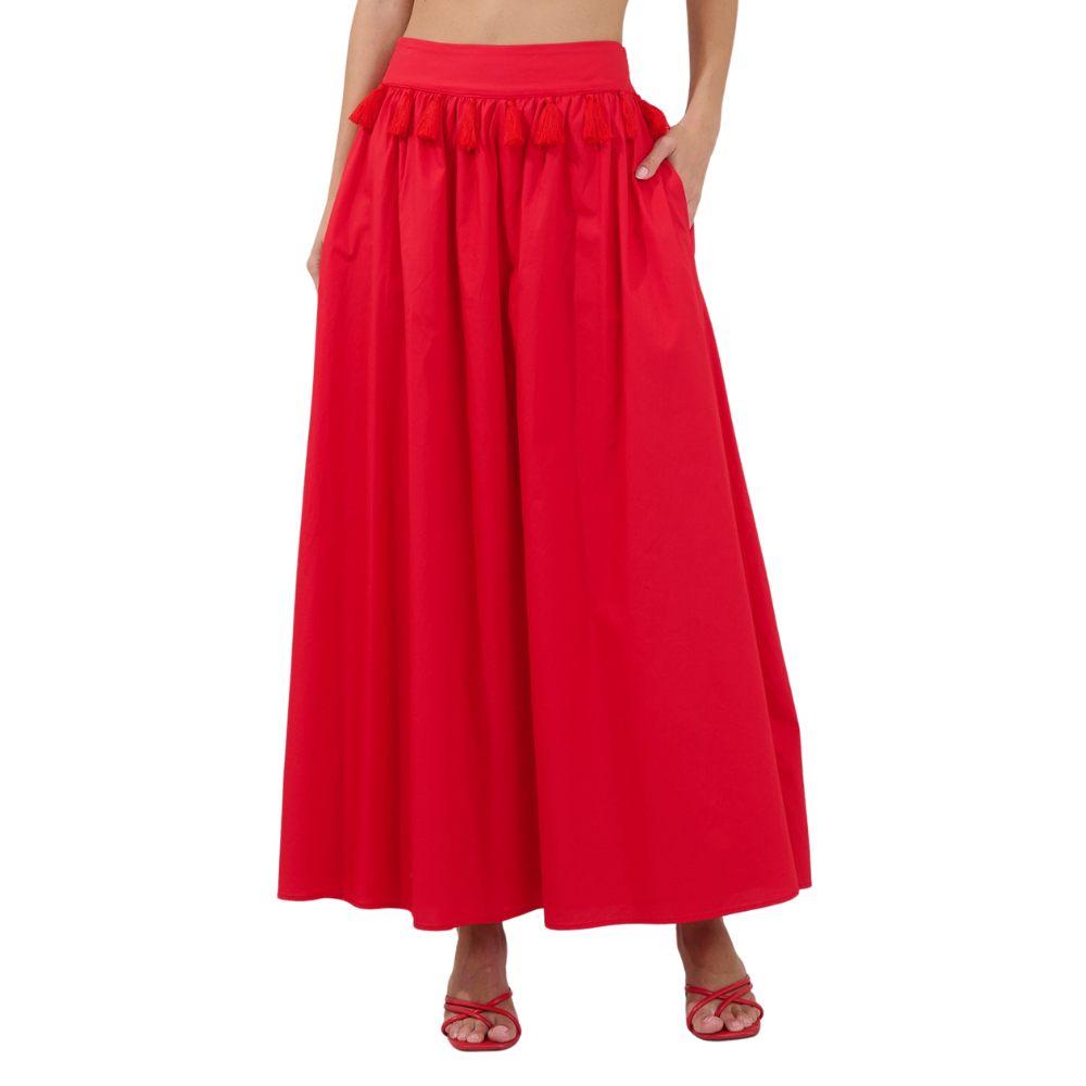 Falda Maxi con Borlas para Dama