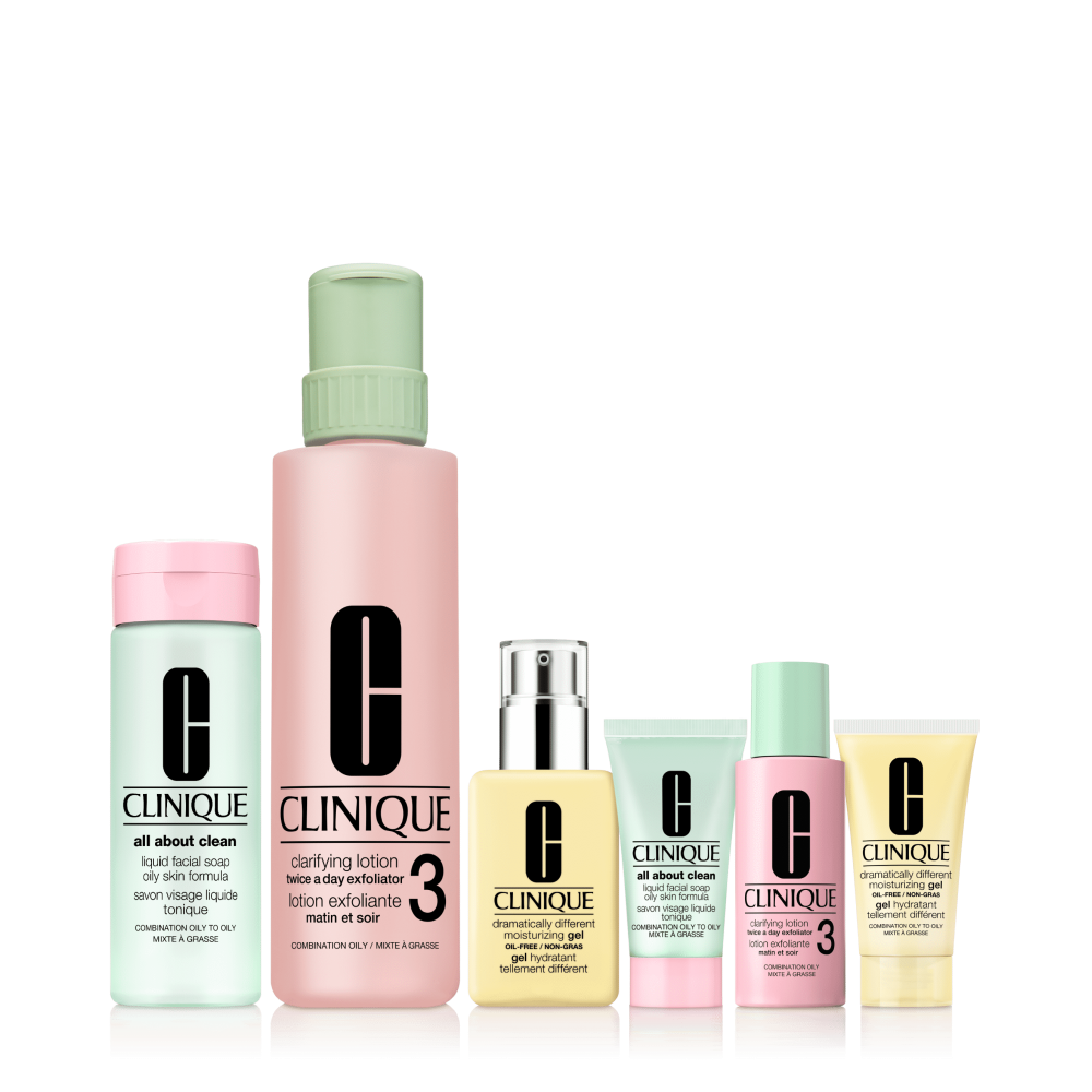 Clinique | Set Tratamiento Rutina 3 pasos Rostro Great Skin Everywhere: Piel mixta-grasa Holiday