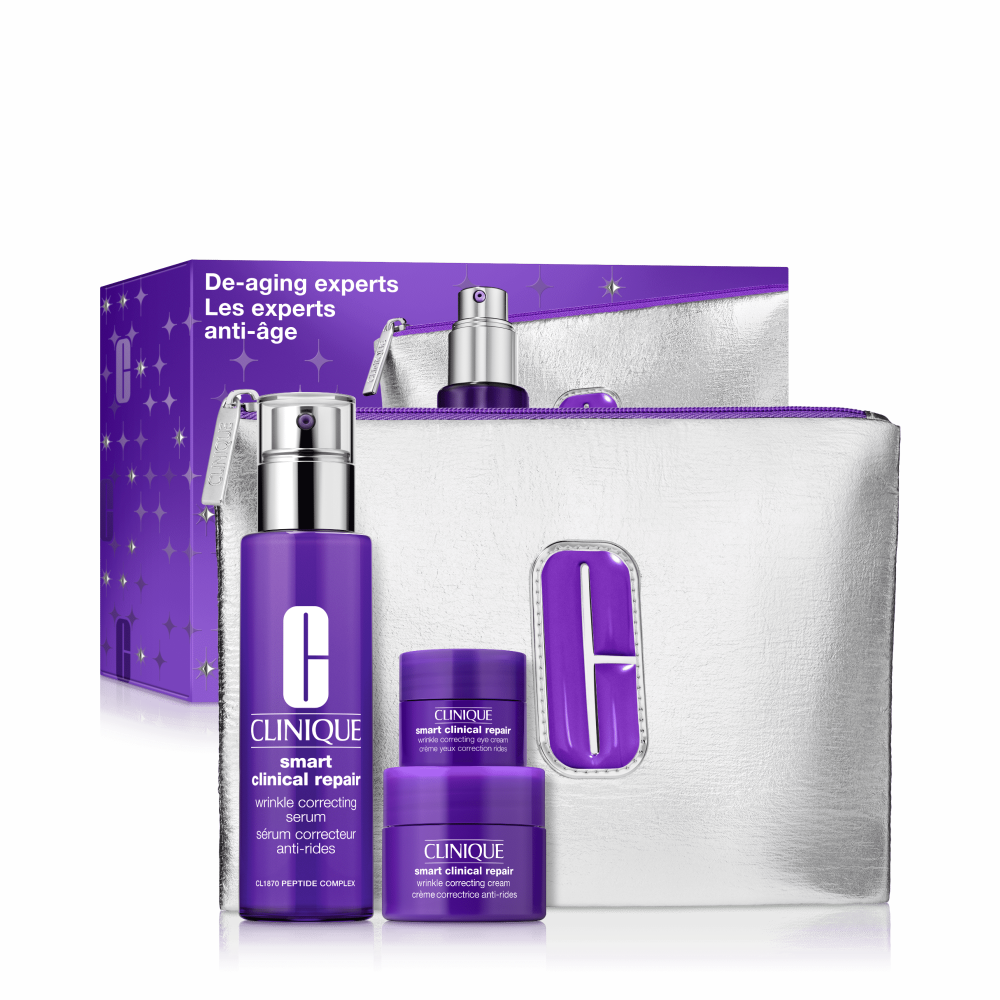 Clinique |  Set Tratamiento Antiedad Rostro De-Aging Experts: Smart Clinical Repair™ Holiday