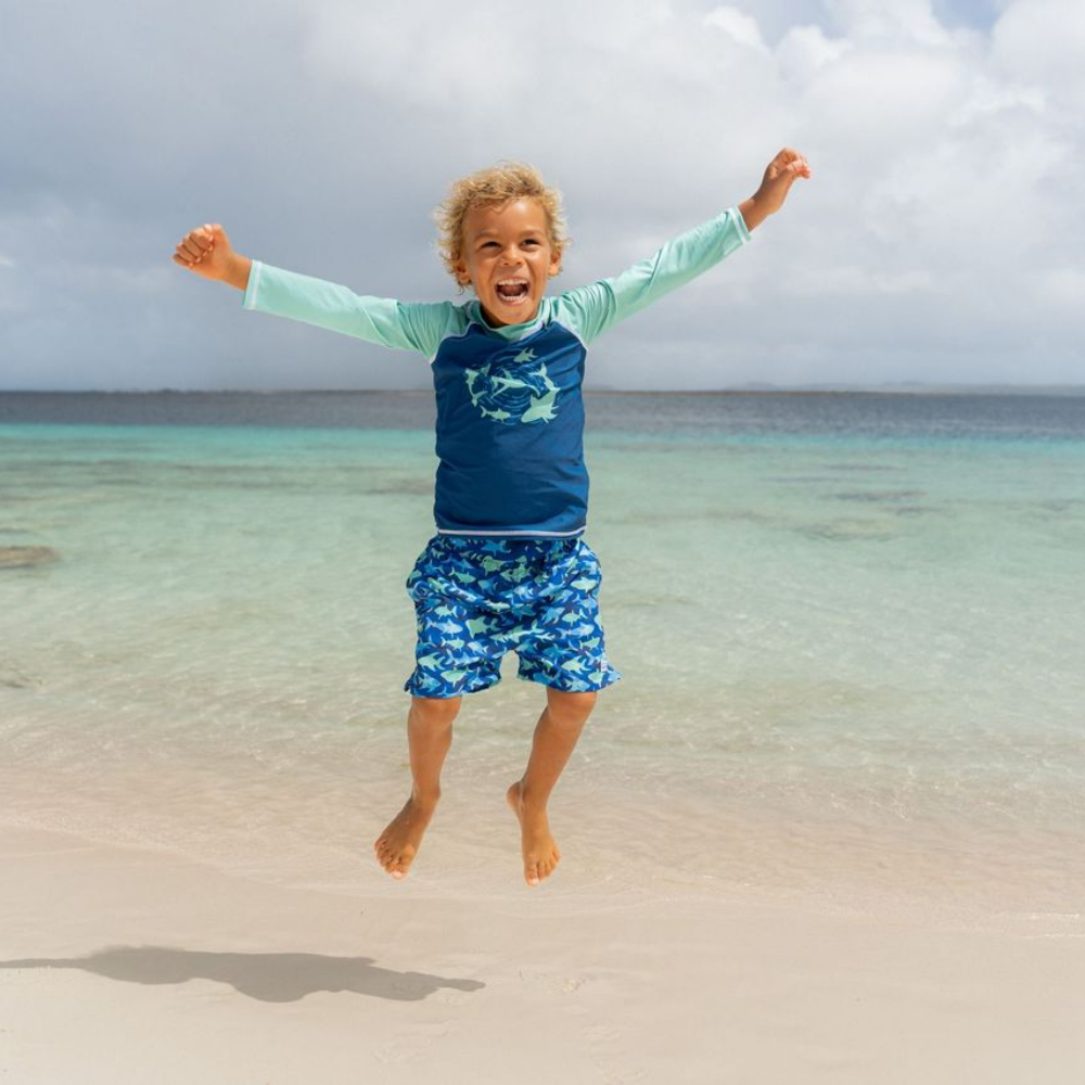 Flap Happy | Bañador Wesley con forro interior de malla Mako Reef con UPF 50