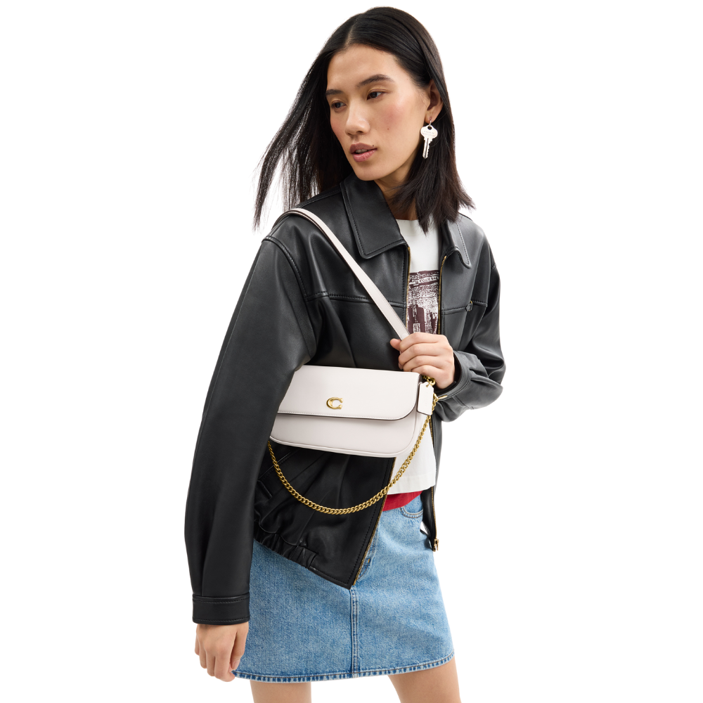 Coach | Bolso De Cadena Brook Flap Blanco