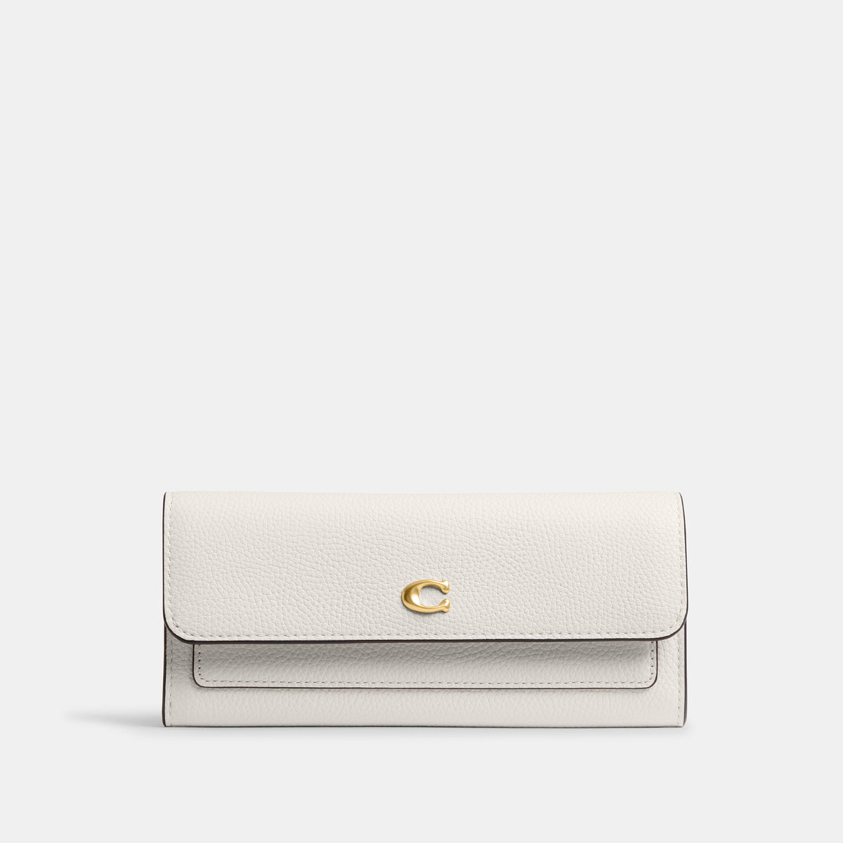 Coach Cartera Mila con solapa larga de piel granulada pulida