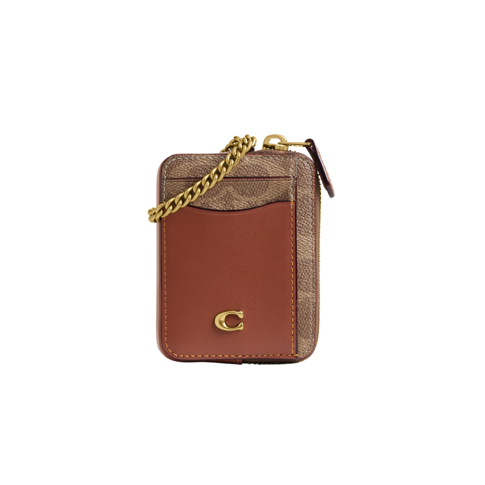Coach | Essential Chain Card Case Tan Caramel