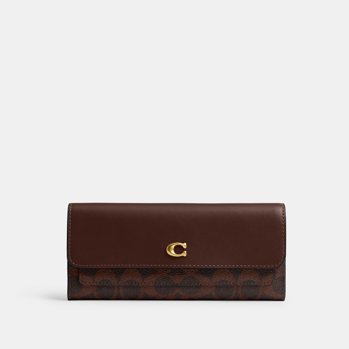 Coach  |  Cartera Mila con solapa larga en lona de firma