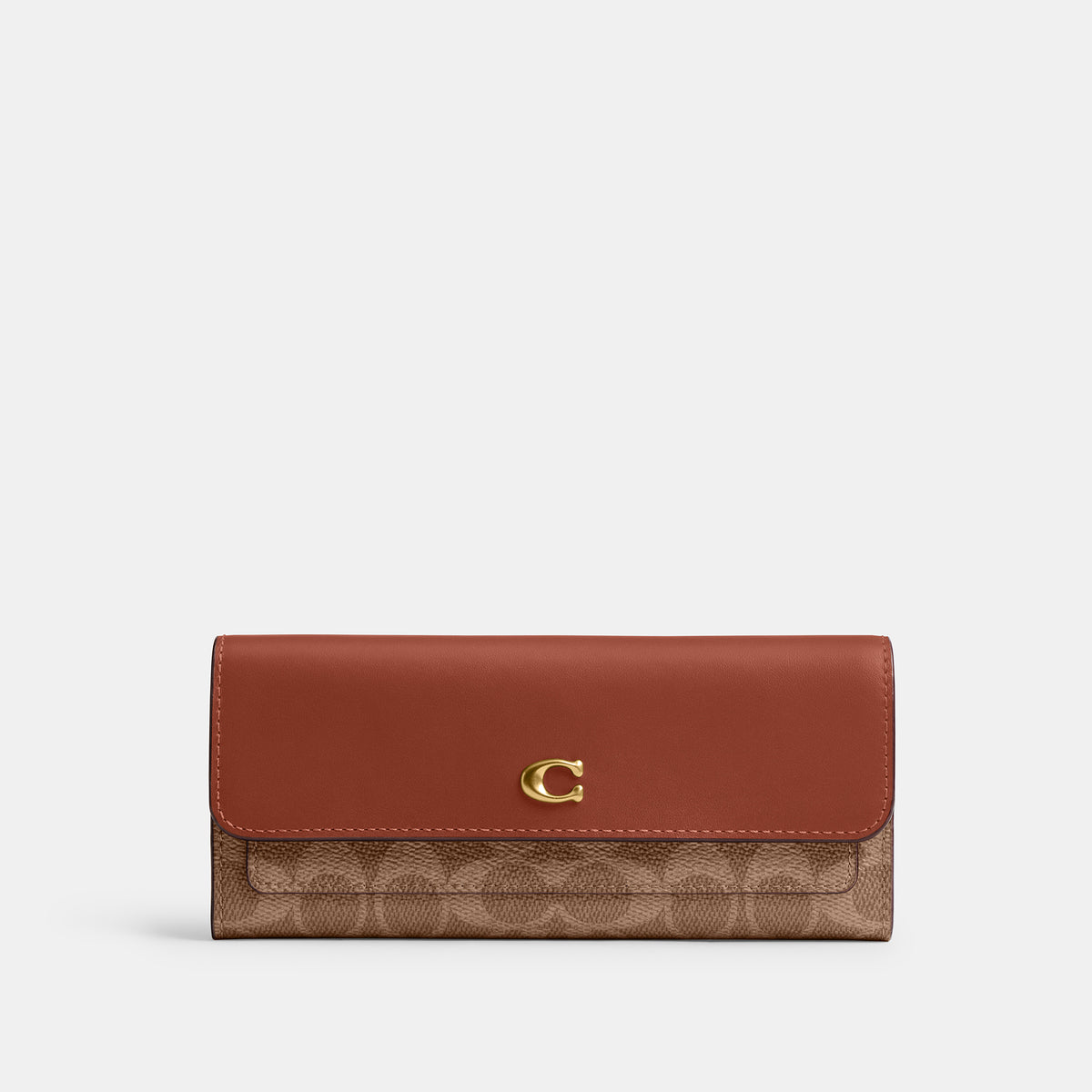 Coach  |  Cartera Mila con solapa larga en lona de firma