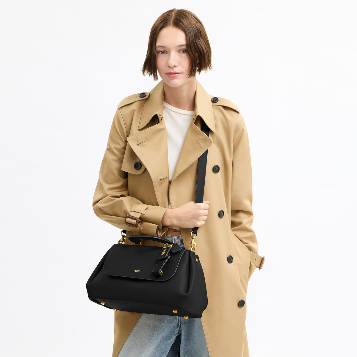Coach | Cartera Rogue flexible con asa superior