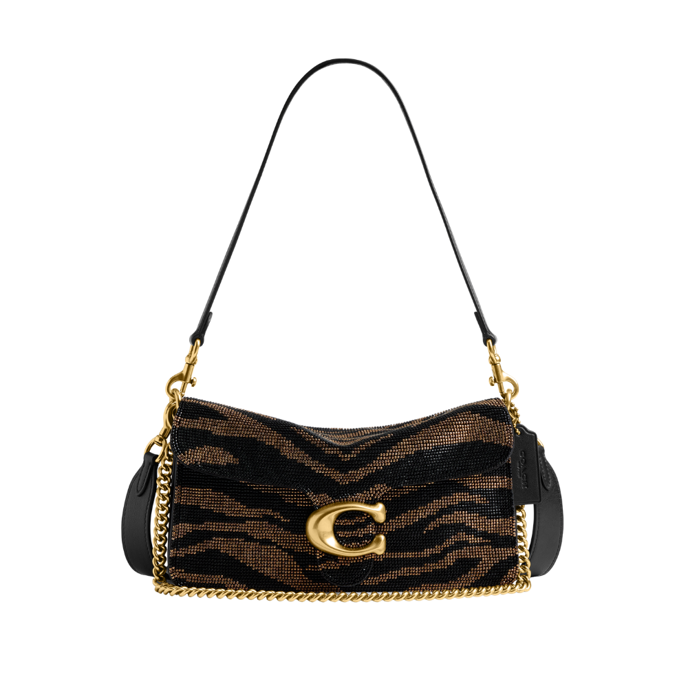 Coach | Bolso De Hombro Tabby 26 Con Tigre De Cuentas Black