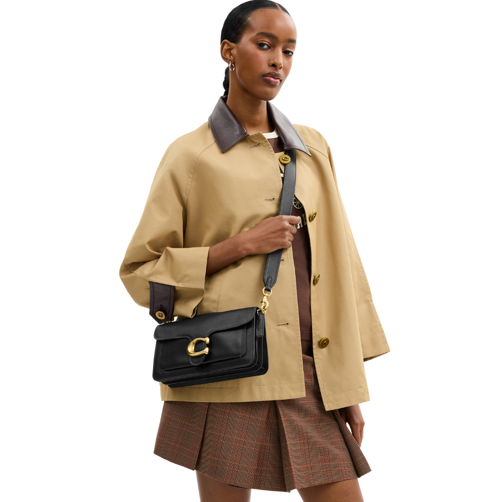 Bolso De Hombro Tabby 26 Coach Black - vista lateral dimensiones