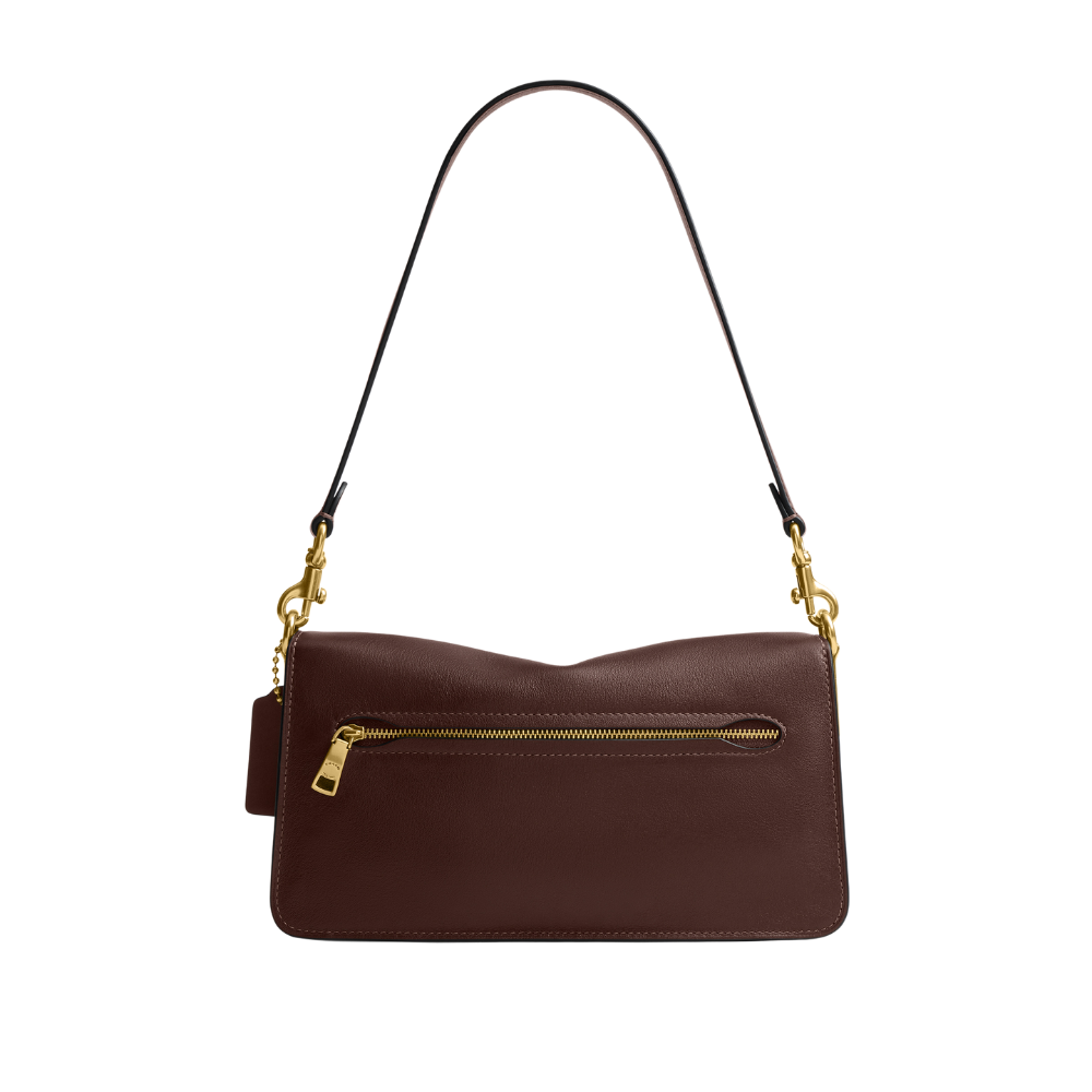 Tabby Shoulder Bag 26 Coach Brown - detalle cuero grano natural
