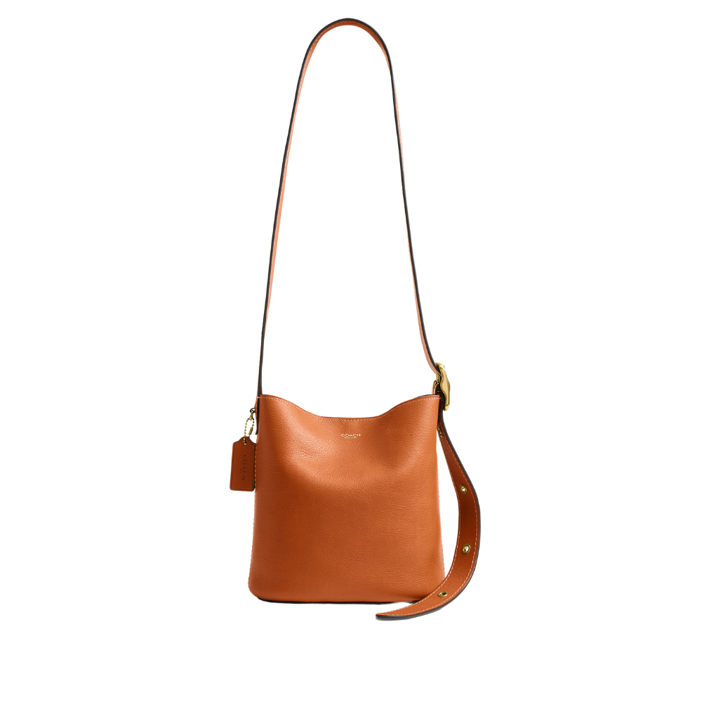 Coach | Bolso tipo cubo Bleecker de piel con veteado natural 21