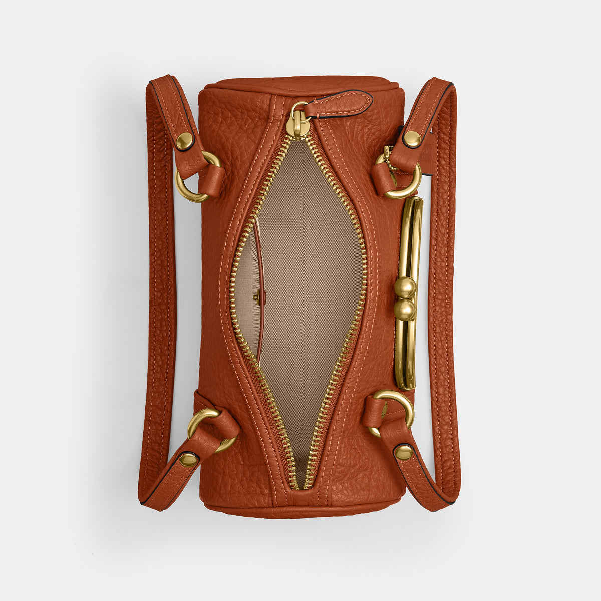 Coach | Bolso Kisslock Barrel 28 de Cuero