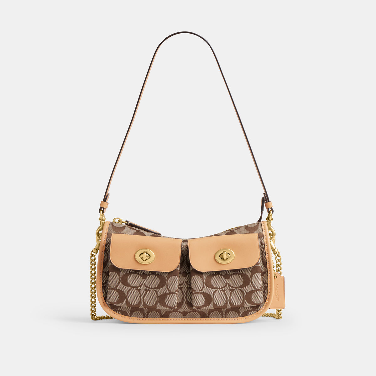 Coach |  Bolso Waverly con doble cierre giratorio en jacquard exclusivo.