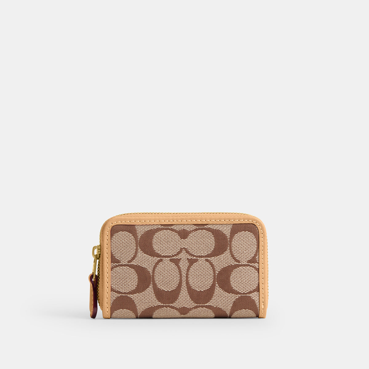 Coach | Tarjetero Essential Pequeño Con Cremallera Alrededor En Jacquard Exclusivo