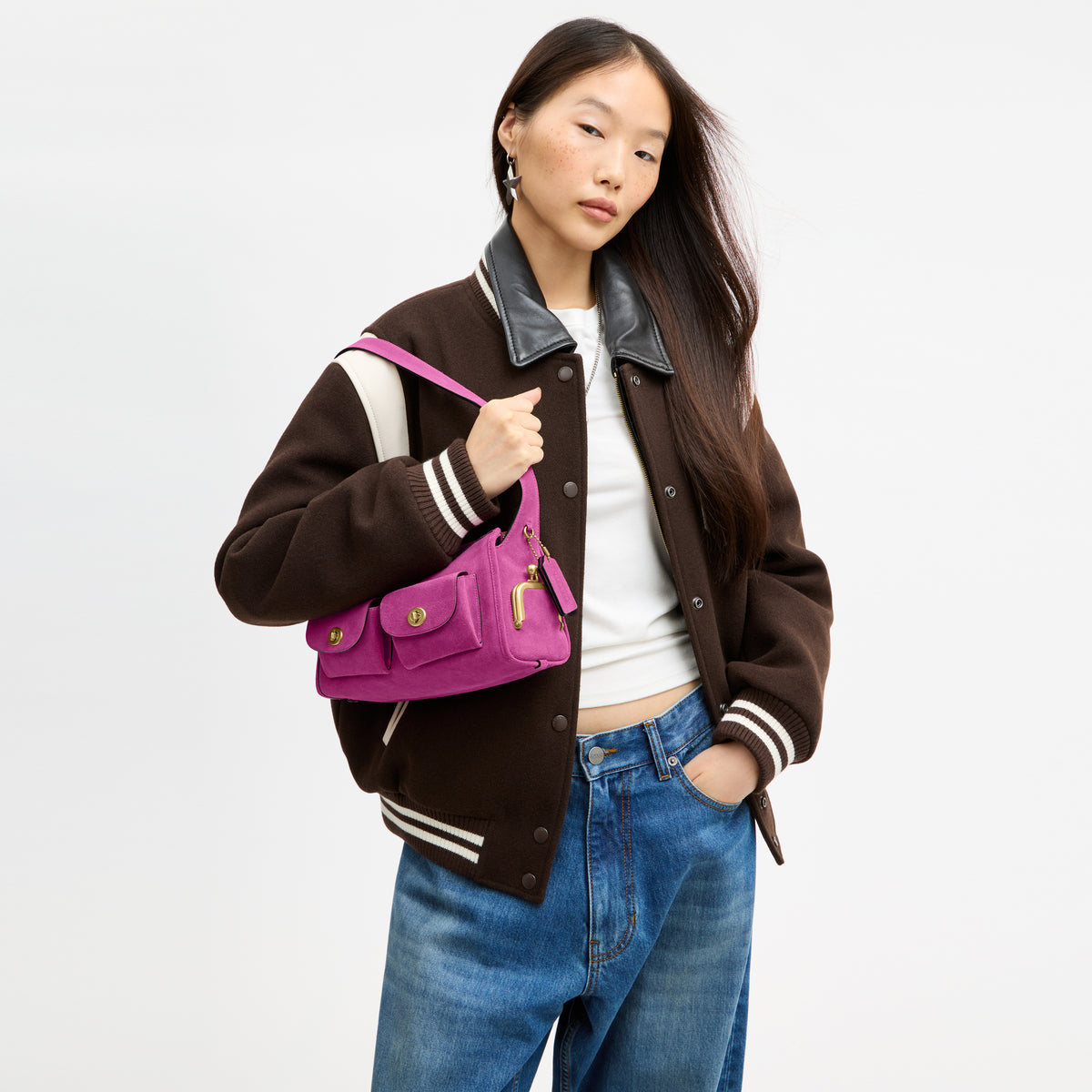 Coach | Bolso Turnlock Haversack 27 de Gamuza