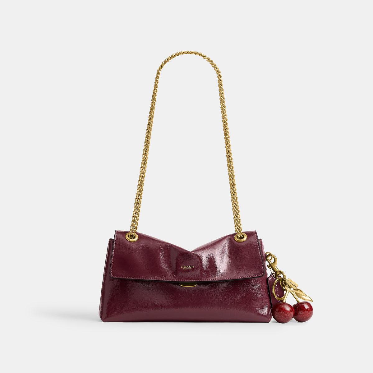 Coach | Bolso Chelsea 26 de Cuero Brillante con Cadena