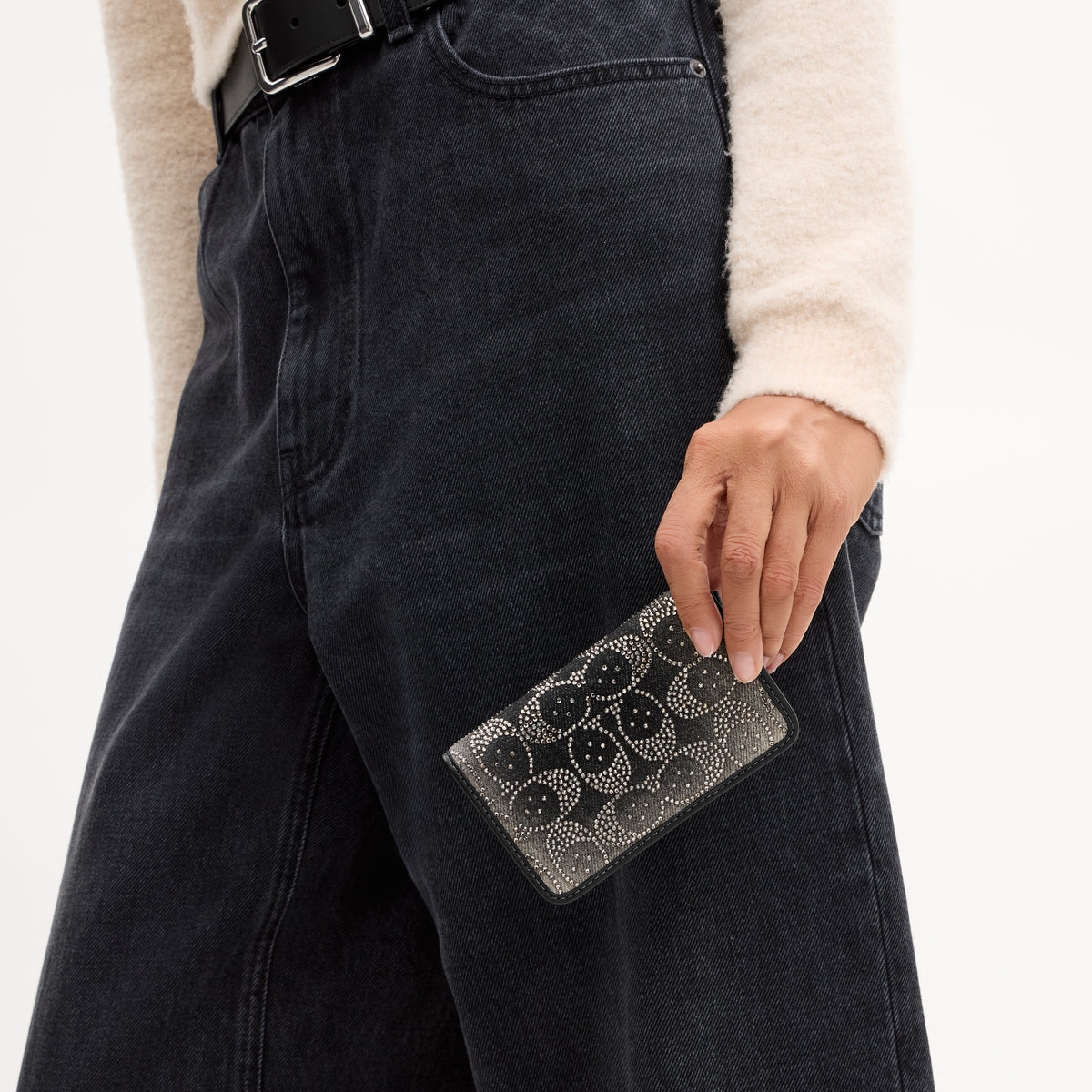 Coach | Tarjetero Essential Slim con Signature de Cristales