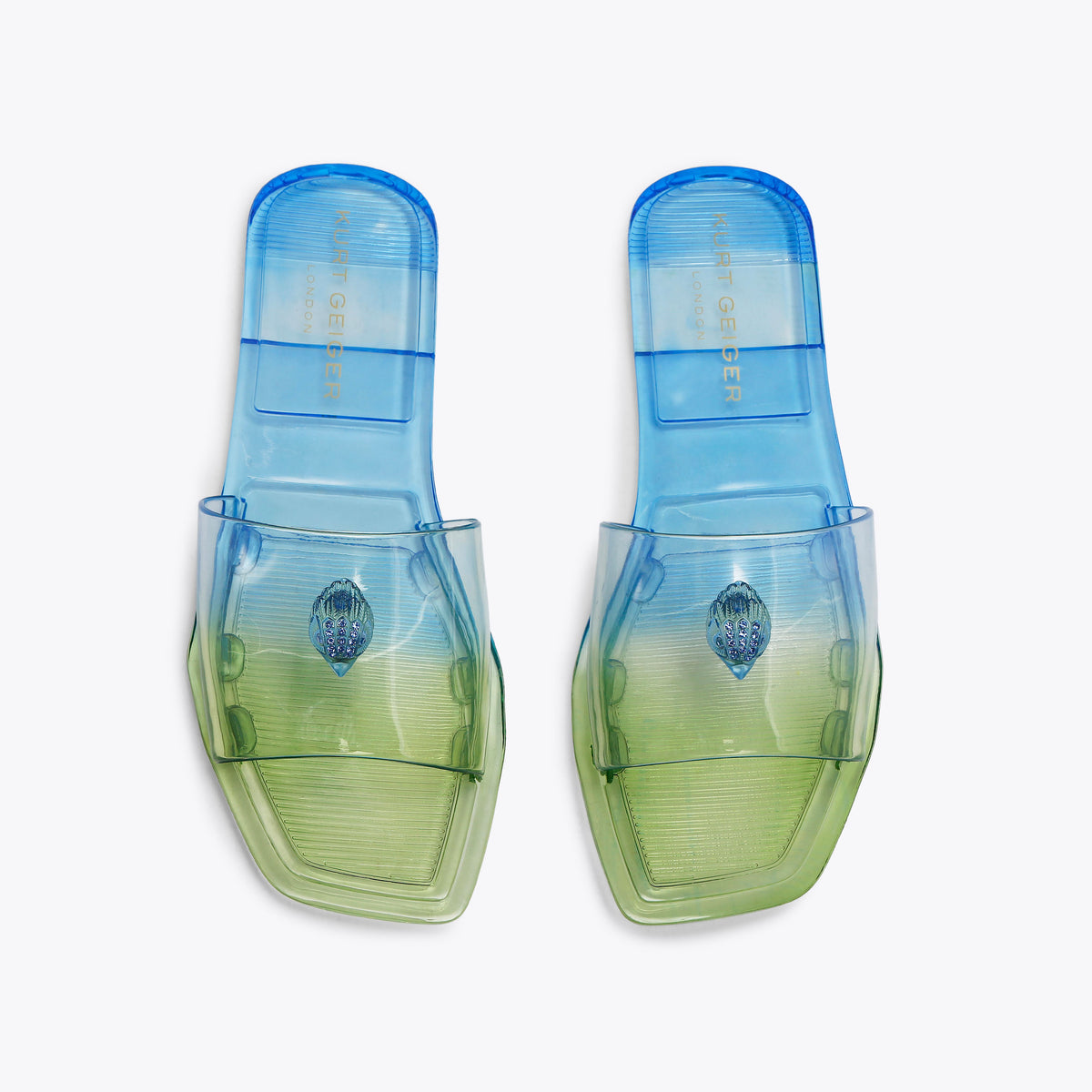 Kurt Geiger | Sandalias Mule Maddison Jelly Azul Ombré