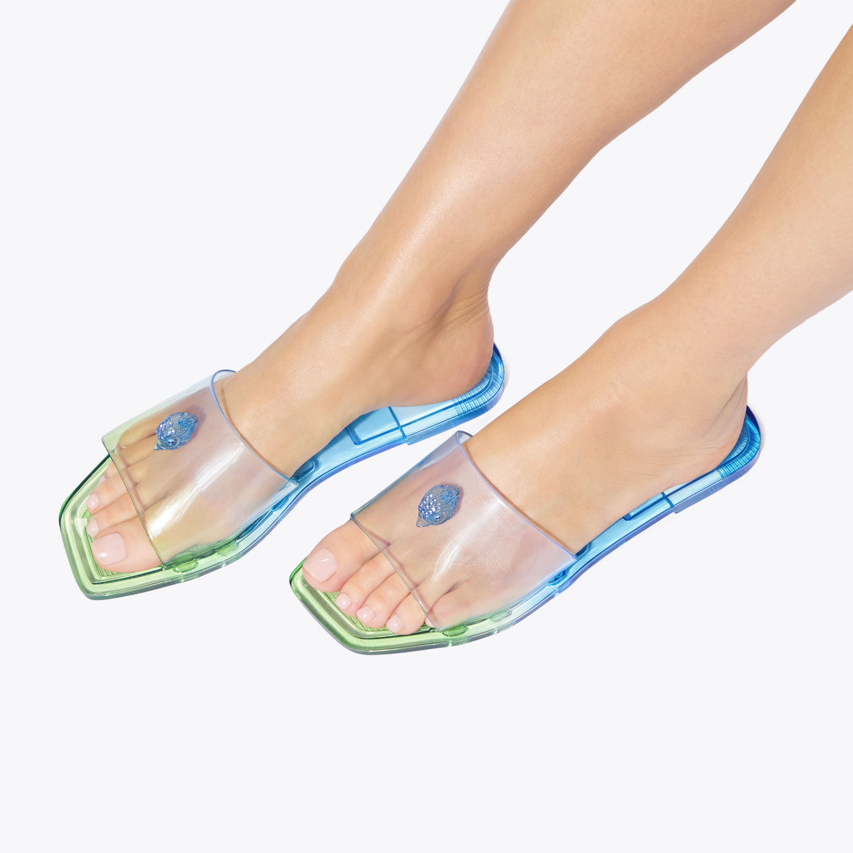 Kurt Geiger | Sandalias Mule Maddison Jelly Azul Ombré