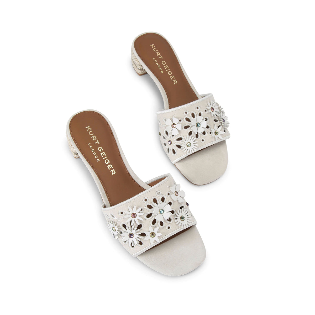 Kurt Geiger | Flower Low Sandalia Bone Comb.