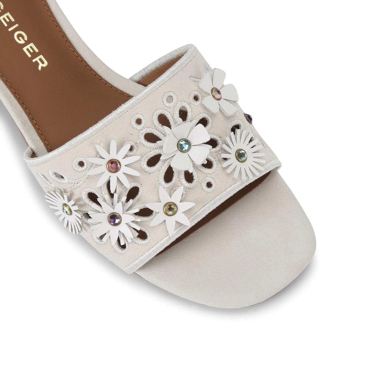 Kurt Geiger | Flower Low Sandalia Bone Comb.