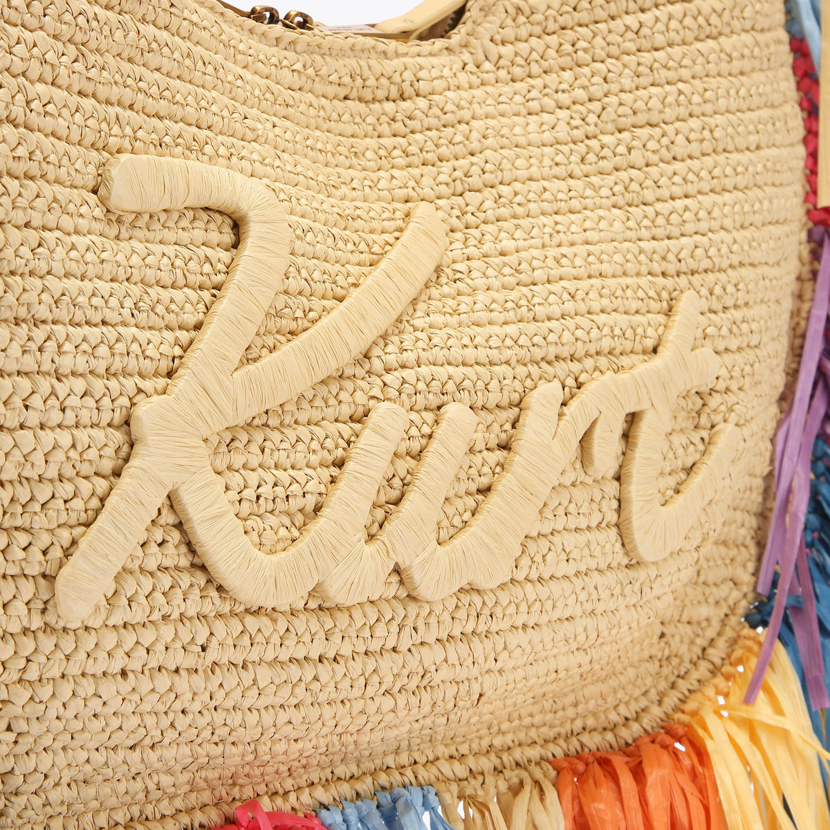 Kurt Geiger | Bolso Hobo Grande Kurt de Rafia con Flecos