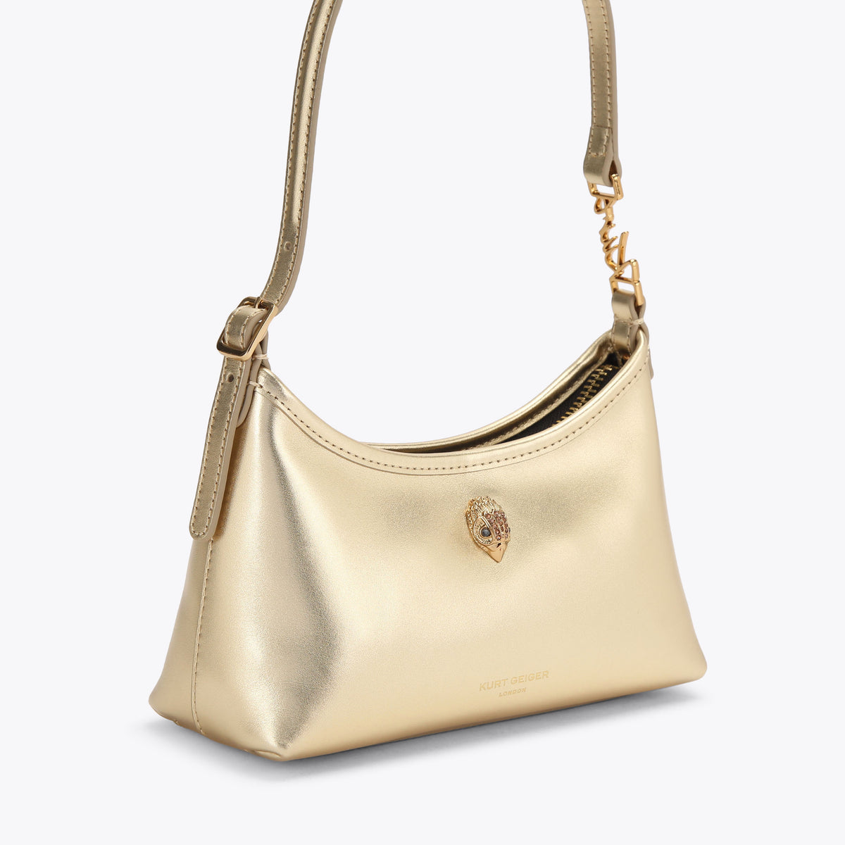 Kurt Geiger | Bolso Sling Kurt de Piel Dorada