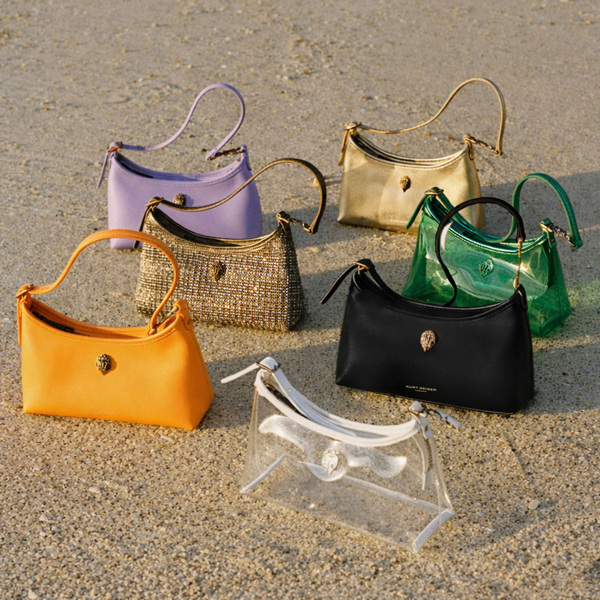 Kurt Geiger | Bolso Sling Kurt de Piel Dorada