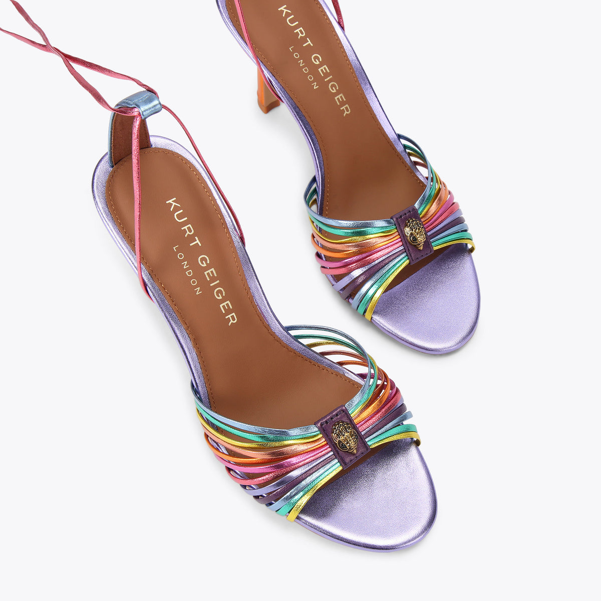 Kurt Geiger | Sandalias de Tacón Multi Strap Tie Multicolor