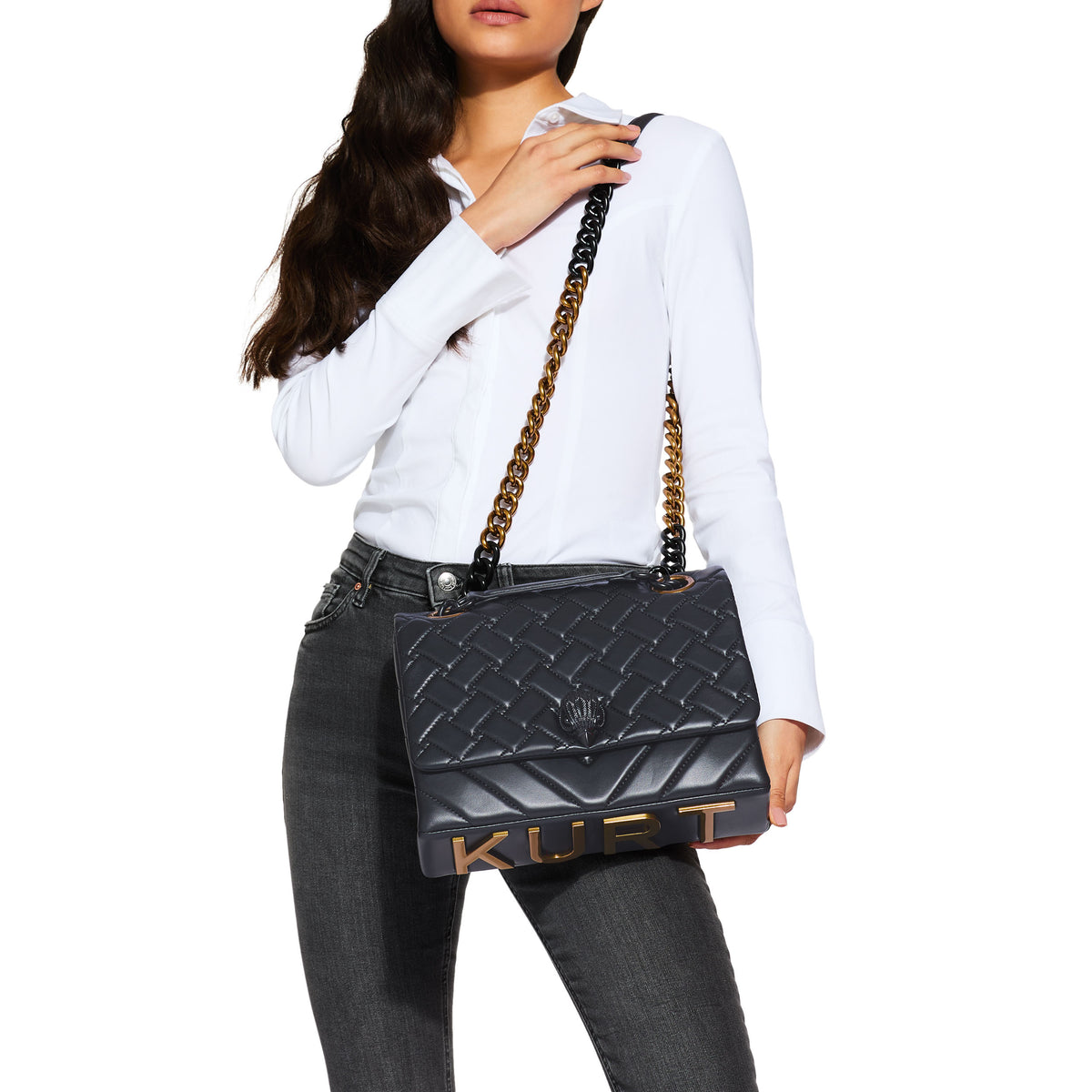 Kurt Geiger | Bolso Grande Kensington Kurt de Piel Negra