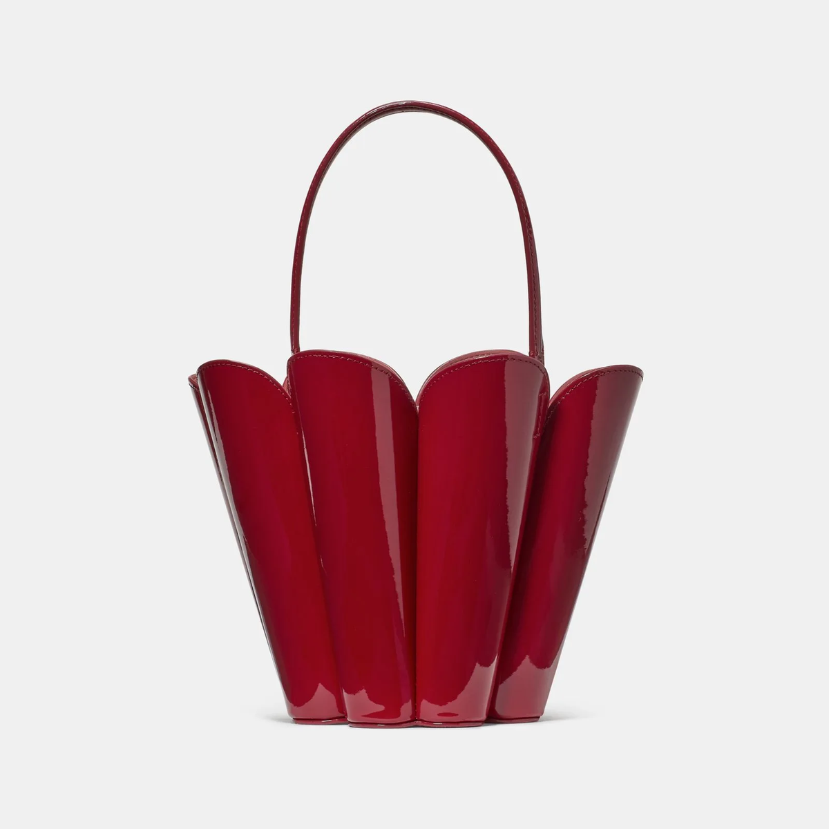 Kate Spade | Bolso bucket The Patent Spade Flower – Escarlata oscuro
