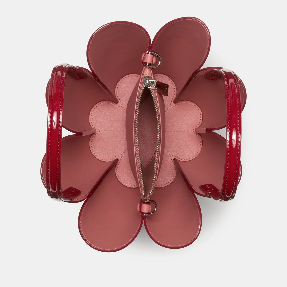 Kate Spade | Bolso bucket The Patent Spade Flower – Escarlata oscuro