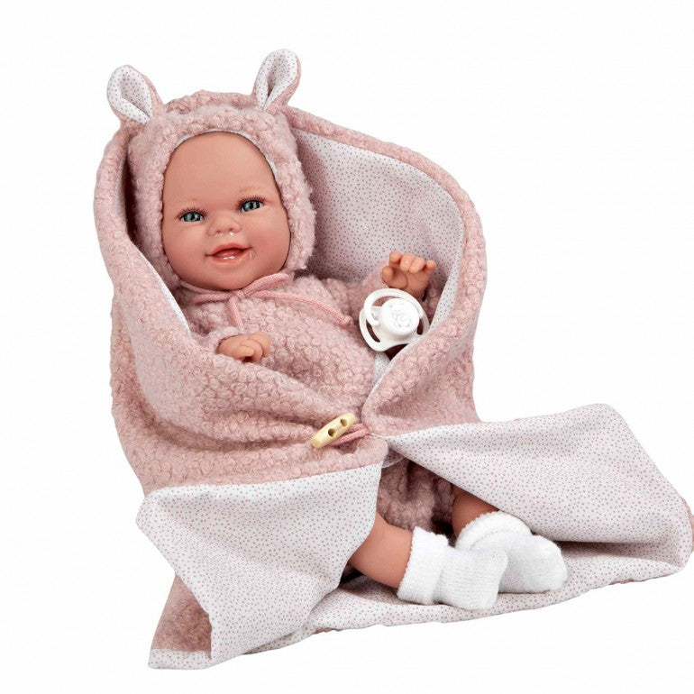 Arias | Muñeca Elegance Babyto Rosa con Manta