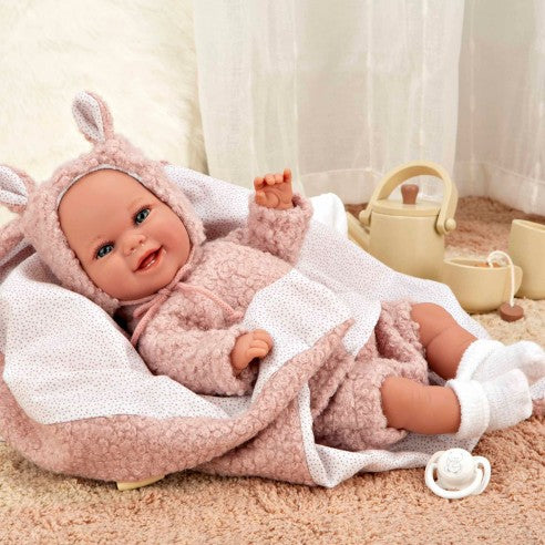 Arias | Muñeca Elegance Babyto Rosa con Manta