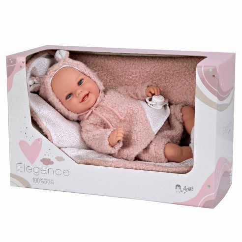 Arias | Muñeca Elegance Babyto Rosa con Manta