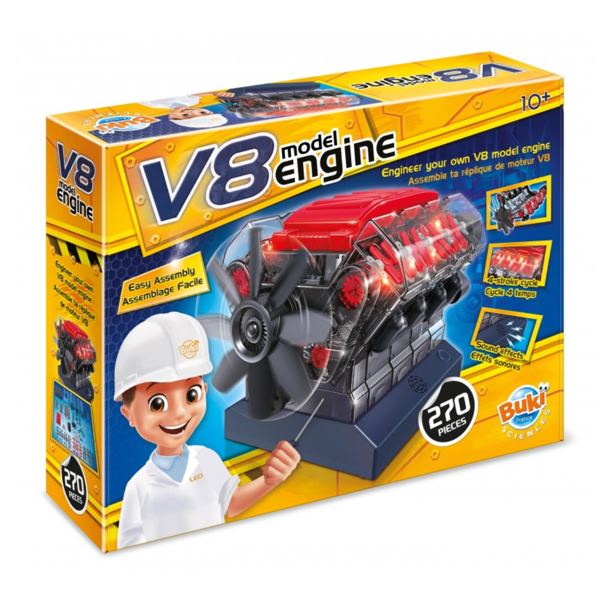 Construya su propio motor V8, modelo motorizado de la pieza del motor de  gasolina V8: DA4817