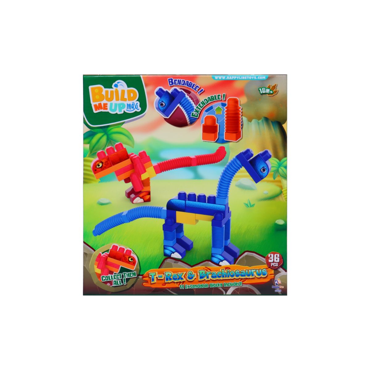 Bloques Maxi Bendy Dino 36Pcs
